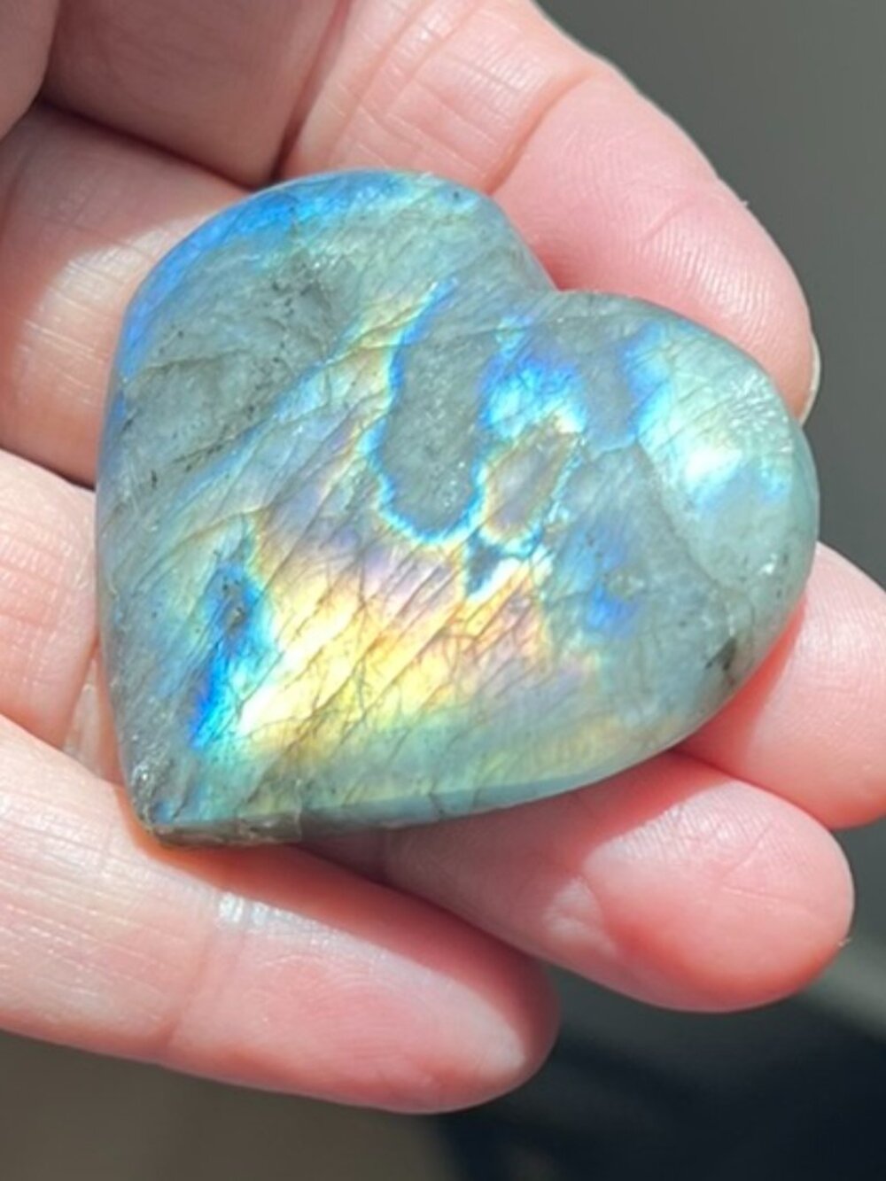 Labradorite Heart